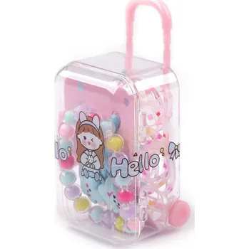 Náramek Dětský náramek, pukačky a gumičky v boxu kufr