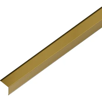 Stavební materiál EX1/W2 EXCELLENT k ochraně rohu s příhybem ACARA, nerez RAL1036 perleťová zlatá lesklá, 15x15 mm, 2,4 m