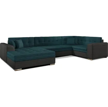 Sedací souprava Rohová sedačka ESSLOR, levá, tyrkysová/tmavě šedá +možnost VÝNOSU + vyzvednutí ZDARMA