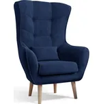 Křeslo AMBIGUA, modrá látka + vyzvednutí ZDARMA