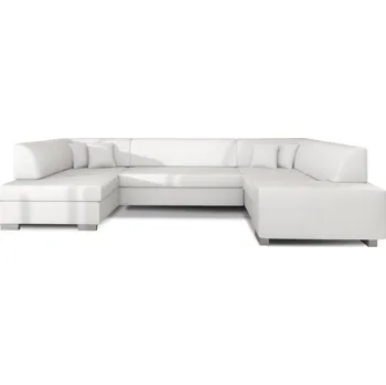 Sedací souprava Rohová sedačka PRIETO U 20, levá, bílá ekokůže +možnost VÝNOSU + vyzvednutí ZDARMA