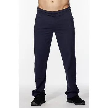 Užší bavlněné tmavě modré pánské kalhoty bez potisku 417 délka zkrácená (-5cm) velikost 3XL