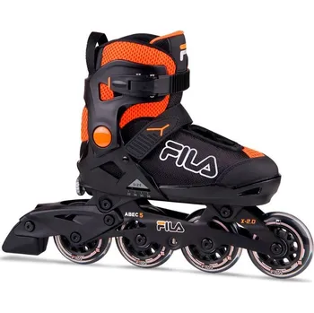 Kolečkové brusle Dětské kolečkové brusle Fila X 2.0 Black/Orange, S, 29-32, 4x, 72 Fila