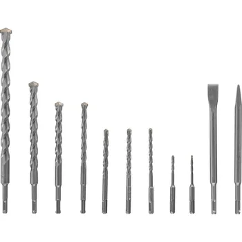 Vrták PARKSIDE® Sada vrtáků pro vrtací kladiva PBHZ 2 B2 / Sada sekáčů pro vrtací kladiva / Sada vrtacích korunek (sada vrtáků 11dílná)