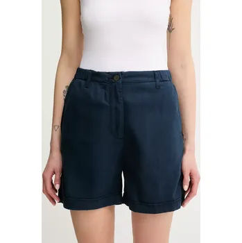 Dámské kraťasy Kraťasy Tommy Hilfiger dámské, tmavomodrá barva, high waist, WW0WW44762 59X, vel. 40