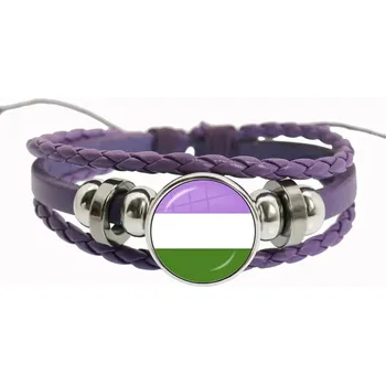 Náramek Duhový fialový náramek přátelství, lgbt motiv | náramek, šperk - 33