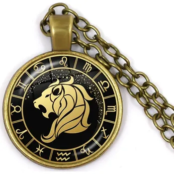 Náhrdelník Zvěrokruh skleněný náhrdelník | náhrdelník, přívěsek se znamením - 9