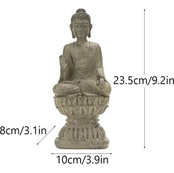 Retro buddha do zen interiéru | zen dekorace, buddha soška - C