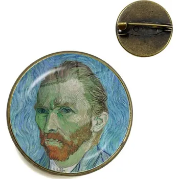 Brož Van Gogh umělecká díla brož | umělecký špendlík, módní brož - 18 , 25 mm