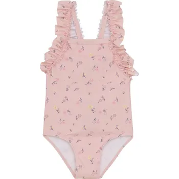Dívčí plavky Dívčí jednodílné plavky Color Kids Coral Blush Kytičky 116