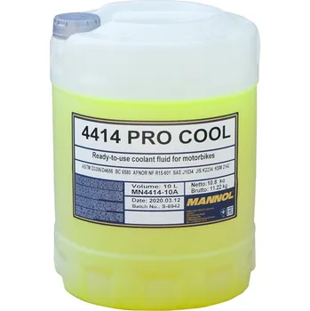Chladič motoru MANNOL chladící kapalina PRO COOL 10L motocyklový (-40ST.C/+135ST.C) připraveno k použití (75) (MANNOL chladící kapalina PRO COOL 10L motocyklový (-40ST.C/+135ST.C) připraveno k použití (75))