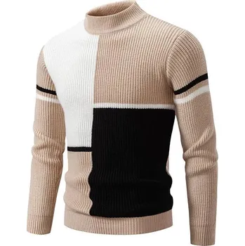 Pánský svetr Pánský svetr ND455 Barva: Khaki, Velikost: L