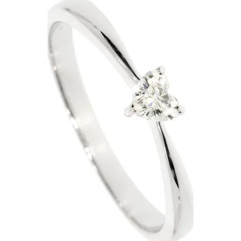 Prsten Zlatnictví Helios Zásnubní prsten Diamant srdce Velikost: 55, Váha: 2,05g