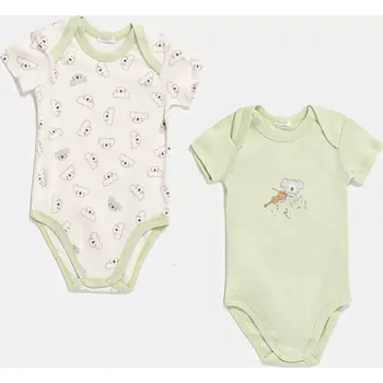 Kojenecký body Bavlněné kojenecké body United Colors of Benetton 2-pack 3GI70B00X 3GI70B00X.W.Seasonal zelená 07X, vel. 50