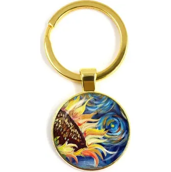 Klíčenka s motivem Van Gogh děl | stylová klíčenka, přívěsek na klíče - 35