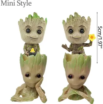 Květináč Květináč ve tvaru groota | domácí dekorace, anime postavička - mini sada 4ks