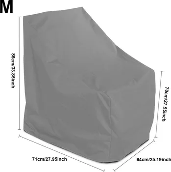 Krycí plachta Voděodolný potah na zahradní židle a křesla | ochranný potah, kryt na nábytek - šedá M