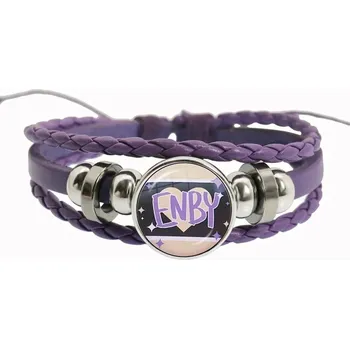 Náramek Duhový fialový náramek přátelství, lgbt motiv | náramek, šperk - 40