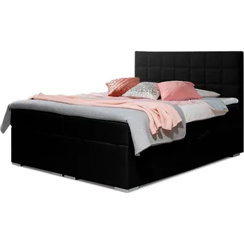 Postel Boxspring HIRSUTA 02 160x200, černá látka +možnost VÝNOSU + vyzvednutí ZDARMA