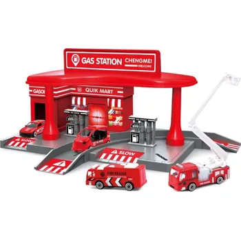 garáž Hasičská stanice a 2 autíčka (CM559-12B)