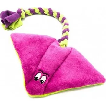 Hračka pro psa Plyšový Rejnok ostružinová/zelená - velký