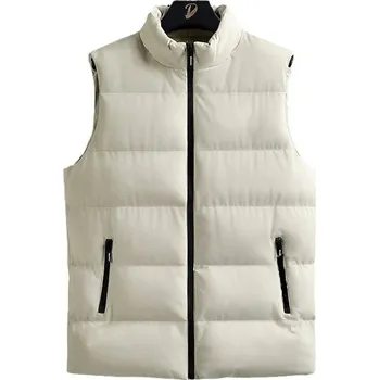 Pánský zimní kabát Pánská vesta DIMU289 Barva: Khaki, Velikost: S