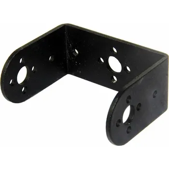Vývojová deska Hliníkový držák servomotoru U – krátký rovný, černý, 56x44mm (pro MG995/MG996)