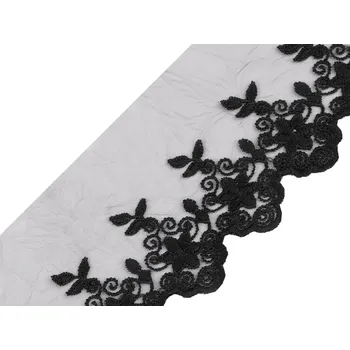 Krajka Vyšívaná krajka / prýmek na monofilu šíře 90 mm