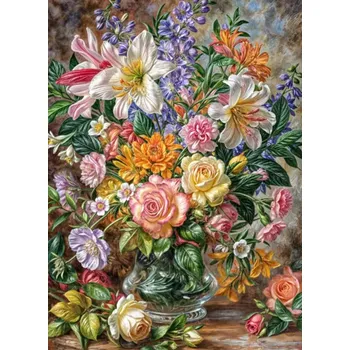 Diamantové malování Diamantové malování - 5D květiny ve váze 30x40