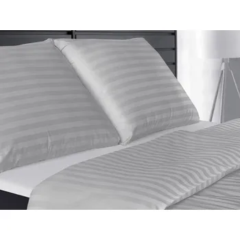 Povlečení Damaškové povlečení Atlas grádl proužek 2 cm 70x90, 140x220 šedé