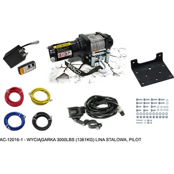 Rybářský naviják BRONCO naviják 3000LBS (1361KG) lanko ocelová 4.8mm X 15.2M, dálkové ovládání (BRONCO naviják 3000LBS (1361KG) lanko ocelová 4.8mm X 15.2M, dálkové ovládání)