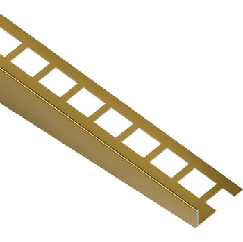 Stavební profil EX1/KP4 EXCELLENT spádová lišta ACARA, orientace pravá, nerez RAL1036 perleťová zlatá lesklá, 10 mm, 1 m