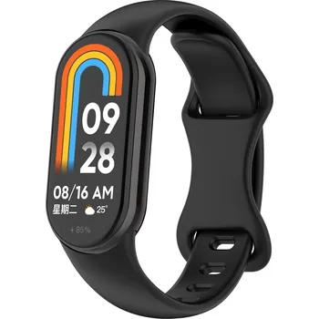4wrist Řemínek ze silikonu pro Xiaomi 9 a 8 - Black + 2 měsíce na vrácení zboží