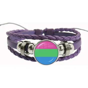 Náramek Duhový fialový náramek přátelství, lgbt motiv | náramek, šperk - 24