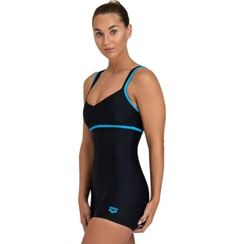 Dámské plavky Arena Jednodílné sportovní plavky s nohavičkami Venus Arena® černá/tyrkysová 44