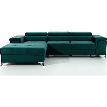 Sedací souprava Rohová sedačka CLOONEY, levá, zelená +možnost VÝNOSU + vyzvednutí ZDARMA