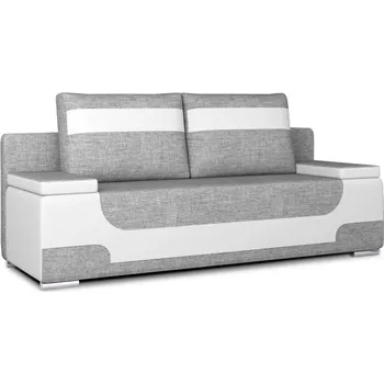 Pohovka Pohovka BUKIN, šedá látka/bílá ekokůže +možnost VÝNOSU + vyzvednutí ZDARMA