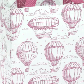 Nákupní taška Ekologická taška na opakované použití MINI bílá s růžovými balón