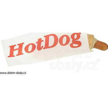 Jídlonosič Papírový sáček na HOT-DOG 85 x 225 mm - Papírový sáček na HOT-