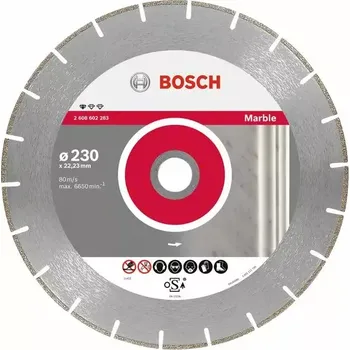 Příslušenství k brusce 2608602283 Diamantový dělicí kotouč Standard for Marble 230 x 22,23 x 2,8 x 3 mm Bosch + DÁREK ZDARMA!