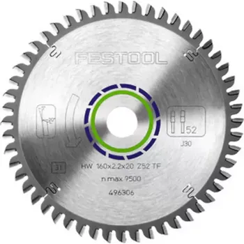 Pilový kotouč 496306 Speciální pilový kotouč FESTOOL 160x2,2x20 TF52