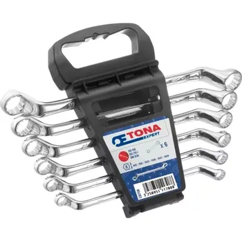 Klíč E111708 6dílná sada vyhnutých očkových klíčů 8x9 - 18x19 mm v plastovém držáku TONA Expert T
