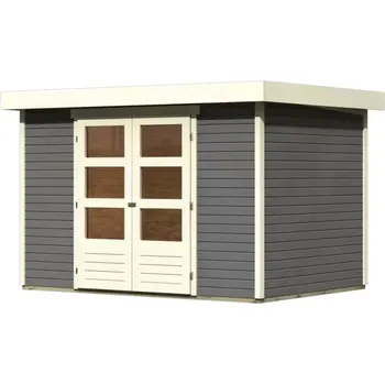 Zahradní domek LG1718 Dřevěný domek KARIBU ASKOLA 4 (91430) tm. Šedý
