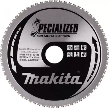 Pilový kotouč B-33445 Kotouč pilový ocel SPECIALIZED 185x1,7x30mm 70Z Makita