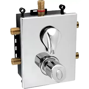 Vodovodní baterie BOX56052RXT,0 Podomítková termostatická baterie s boxem 3 vývody Novaservis