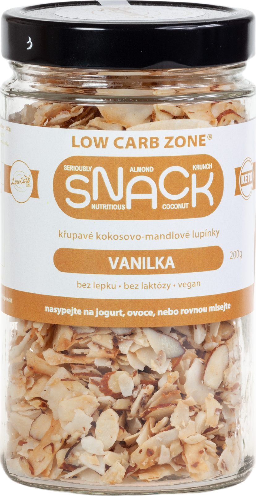 Low Carb Zone CZ Kokosovo - mandlové lupínky Vanilkové 200g