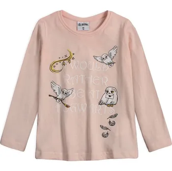 Dívčí oblečení Dívčí tričko HARRY POTTER SOVA HEDVIKA růžové Velikost: 122