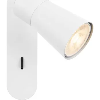 Nástěnné svítidlo SLV 1008302 Puri 2.0 Cone, bílé nástěnné svítidlo 1xGU10 s vypínačem, výška 15cm