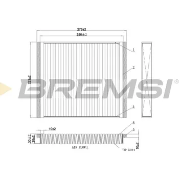 Kabinový filtr Filtr vzduchu v interiéru BREMSI FC0107A