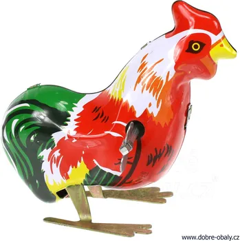 Žertovný předmět Plechový kohout na klíček